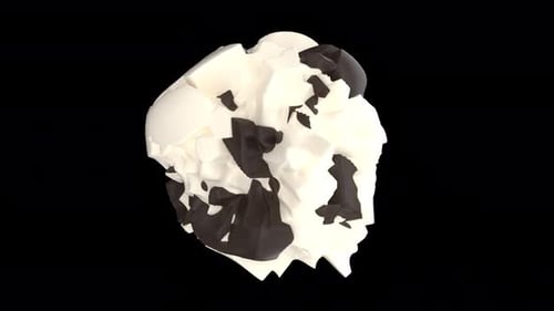 Mix Chocolate and White Cream on Transparent Back Intro Able to Loop Seamless