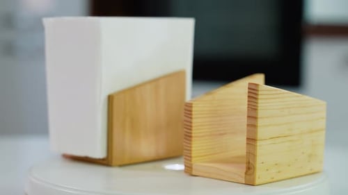 Napkin Holders with White Paper Napkins