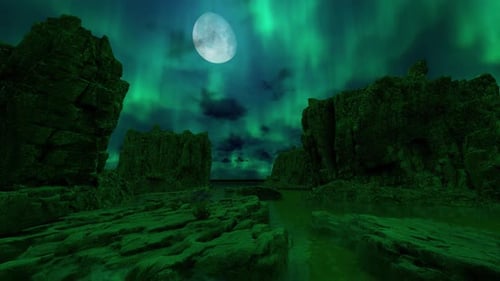 Northern Lights Sea HD