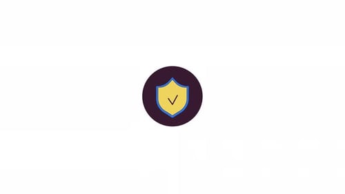 Animated Corporate Security Shield with Checkmark Icon
