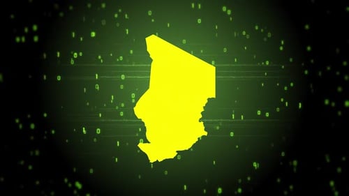 Digital Glitch Map Reveal Animation