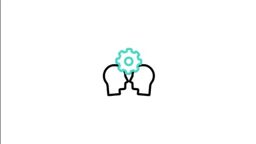 Minimalist Collaboration Concept Icon Animation