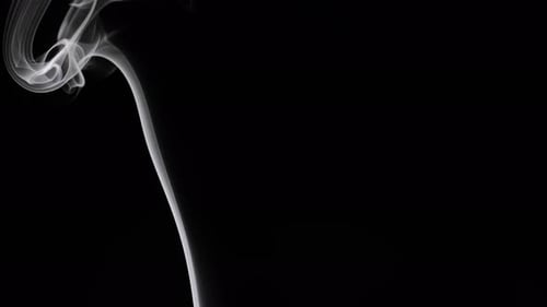 Abstract White Smoke Rising on a Black Background