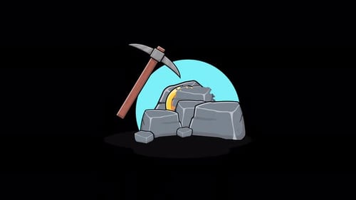 Animationsvideo zum Bitcoin-Mining-Konzept — transparent
