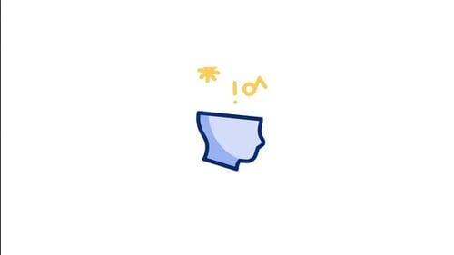 Animated Flat Design Icon of Creative Ideas