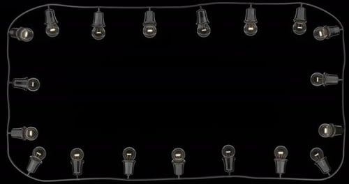 Warm String Lights Frame Reveal Animation