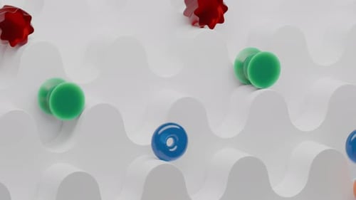 Geometric Path Colorful Shapes 3d Loop