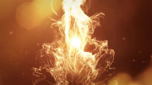 Fiery Particle Burst Intro Reveal Animation