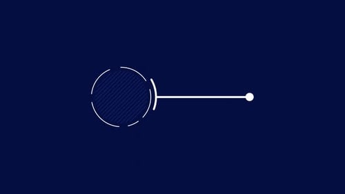 Infographic Element Animated Striped Circle Callout with Horizontal Line