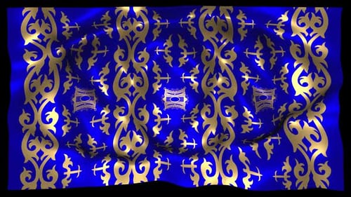 Indonesia Indonesian Ethnic Silk Pattern Cloth Sarung Batik Aceh Pinto Songket Blue Wave Alpha 1