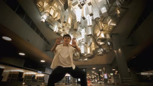 Talented Breakdancer Performing In Slow Motion