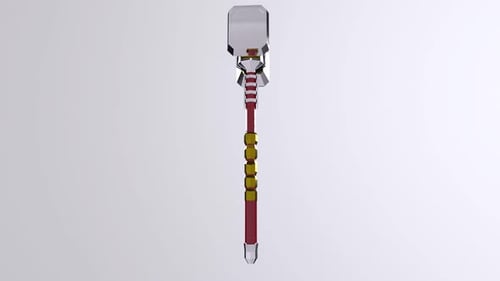 Long Hammer 3d object rotating loop