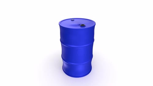 Oil barrel 3d object rotating loop