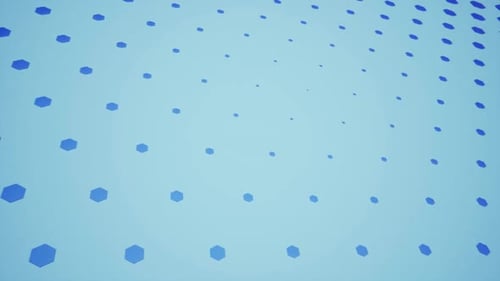 Dynamic Geometric Hexagon Grid Background with Glowing Lines