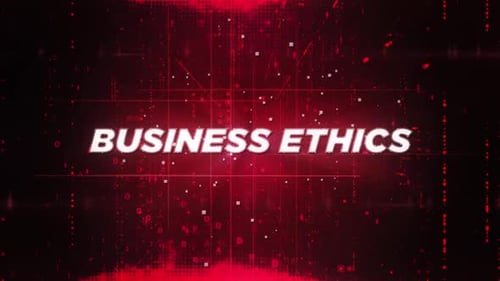 Business Ethics Word Matrix Hi Tech Background