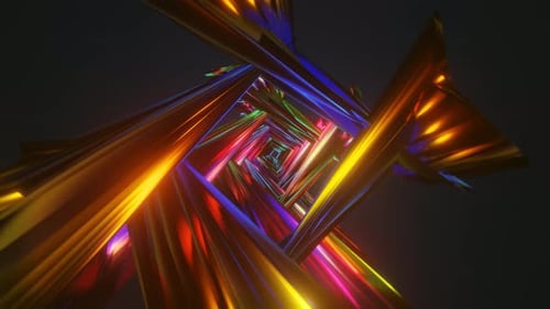 Boucle VJ pour fond de disco au néon rotatif pulsé