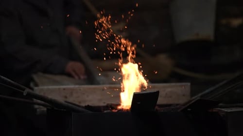 Spectacular Fiery Forge with Sparks and Metalwork
