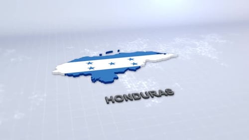 Karte von Honduras mit Flagge