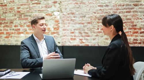 Business Meeting Successful Business People Shaking Hands After Making a Deal in Modern Office