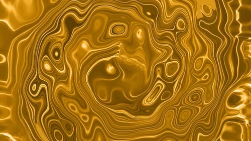 Abstract Golden Fluid Liquid Flow Seamless Loop