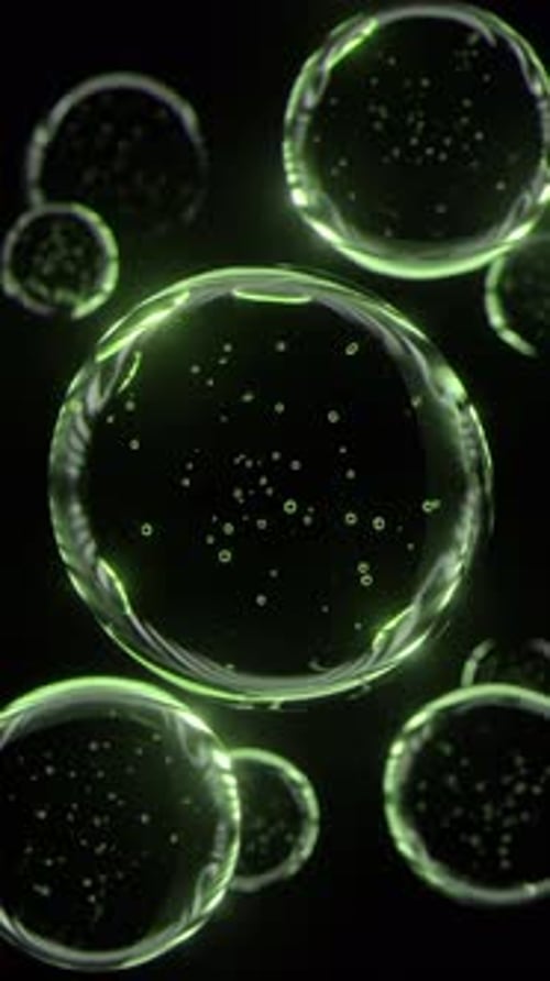 Cosmetics Green Serum Liquid Bubbles 3d Abstract Background Cosmetic Moisturizer Essence Gel