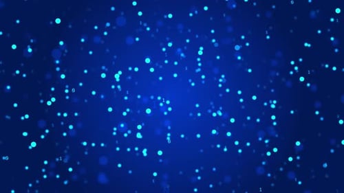 Zusammenfassung Blau Futuristischer digitaler Datenfluss Technologie Unternehmens-