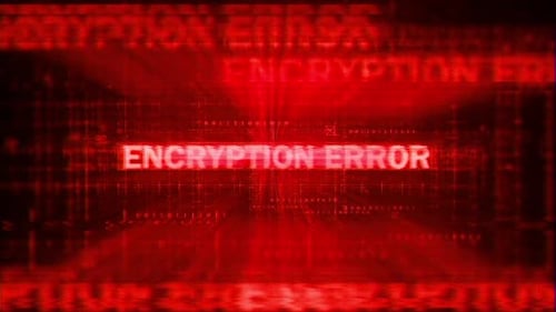 Digital Encryption Error Message Glitch Effect
