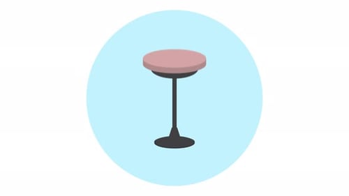 Minimalist Animated Bar Stool Adjusting Height