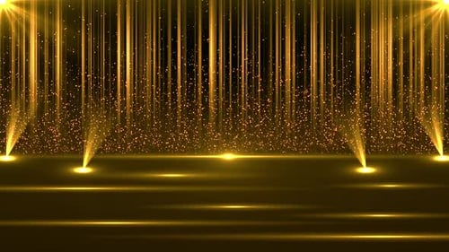 Luxurious Golden Dust Particle Stripes Elegant Line Background Award Ceremony Stage Performance