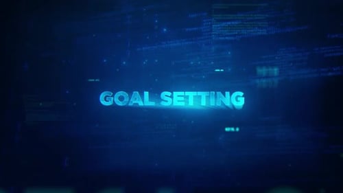 Digital Glitch Text Reveal with Futuristic Data Overlay