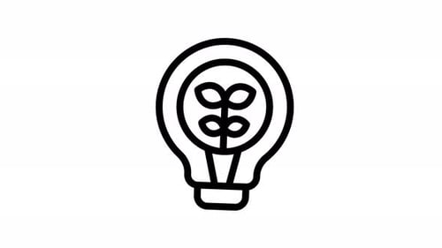 Lightbulb Plant Icon Animation