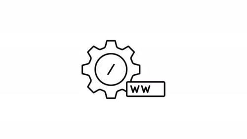 Animated website settings gear icon
