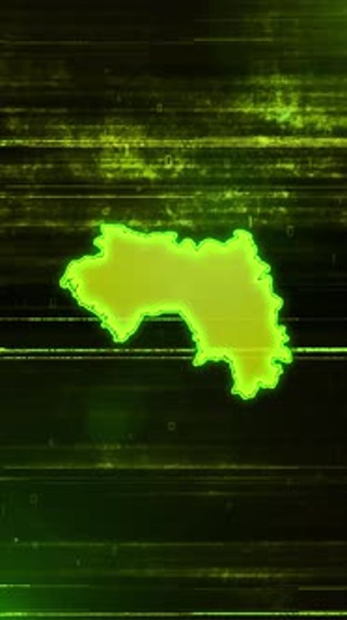 Carte numérique futuriste des problèmes de la Guinée - Vidéo verticale
