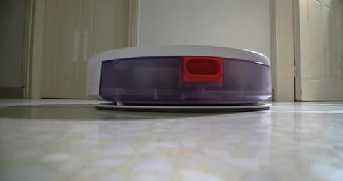 Robotic Vacuum Cleaning Home Tiled Floor