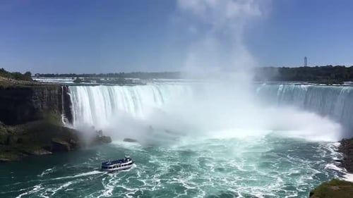time lapse footage of niagara falls canada side 1080 panning