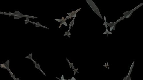 Air Missile Falling Alpha Channel