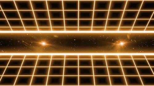 Retro Grid Tunnel Animation Background Loop