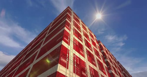 Denmark export cargo containers terminal time lapse