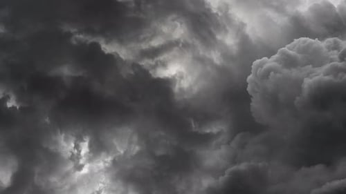 Stormy Dark Clouds Fill the Sky