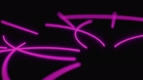 Abstract Neon Geometric Pattern Formation Animation