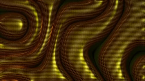 Abstract Gold Pixelated Wave Background Animation