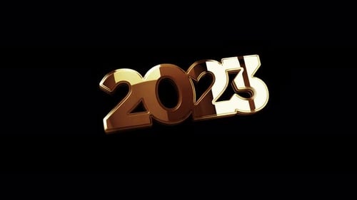 2023 year futuristic neon symbol digital concept