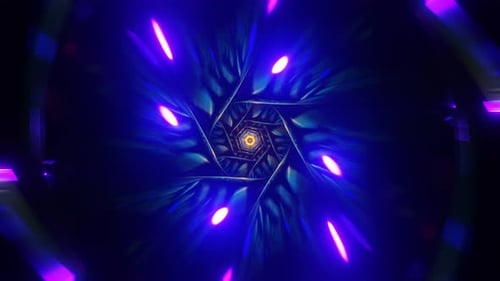 A Dynamic VJ Loop Backdrop Illuminated By Neon Disco Magic