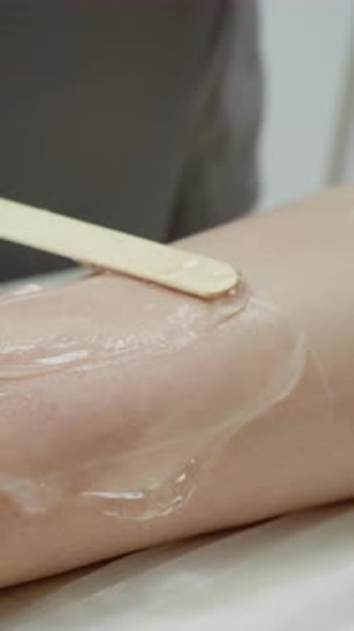 Gel Application on Arm for Beauty Treatment