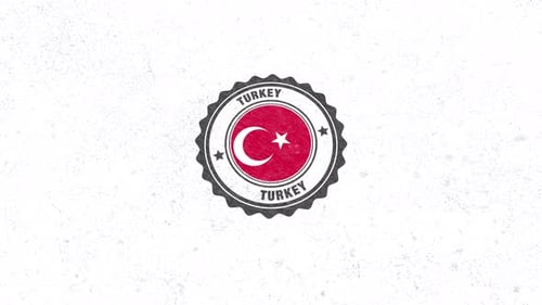 Tampon en caoutchouc drapeau de la Turquie