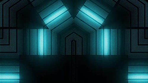 Dynamic neon tunnel pulsing with futuristic electric energy and light