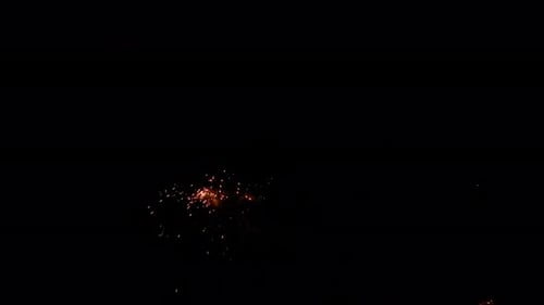 Fireworks Show in Madrid for New Year