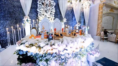 Beautifully laid tables in the restaurant