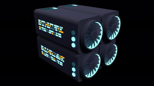 3D-Blockchainanimation. 3D-Kryptowährung. Plattformerstellung digitaler Währungen. Große Daten