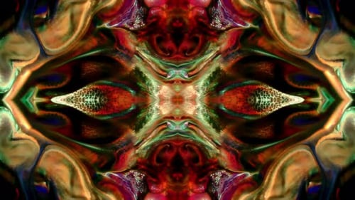 Abstract Colorful Paint Spread Mirror Reflection Fantasy 36